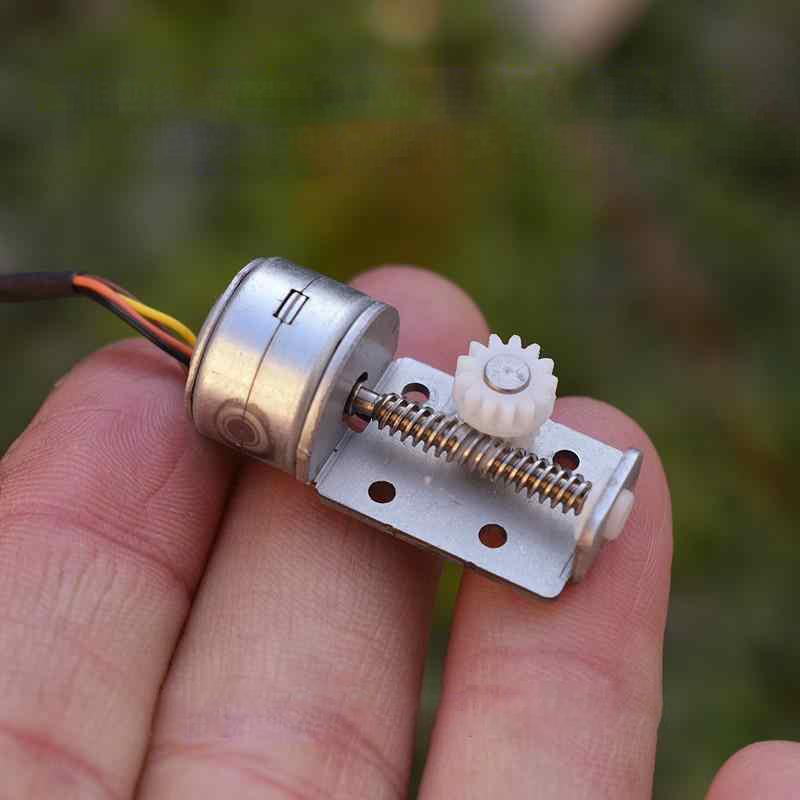 1 Peça Motor de Passo Eixo Haste Rosca Linear Bloco Engrenagem de Plástico 13 Dentes Diy Câmera Monitor 15Mm Motor de Passo 2 Fases 4 Fios