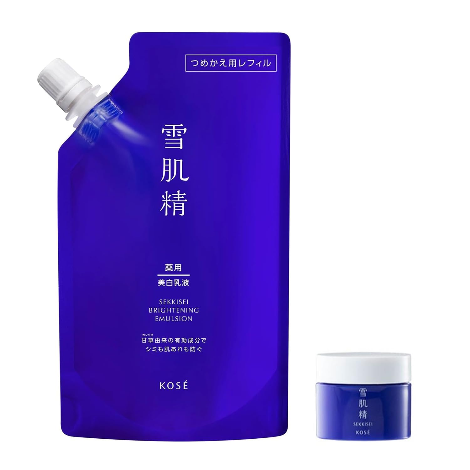 Sekkisei Lotion Quasi-Drug Medicinal Brightening Emulsion Limited Kit Refill 120mL + Cream 6g