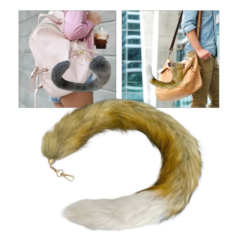 Simulated Tail Keyring Plushs Keychain Stuffed Animal Pendant Key Rings Jewelry