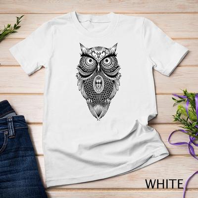 Eulen Mandala Kunst Meditation Yoga Spirituell Zen Eulen Liebhaber Unisex T-Shirt