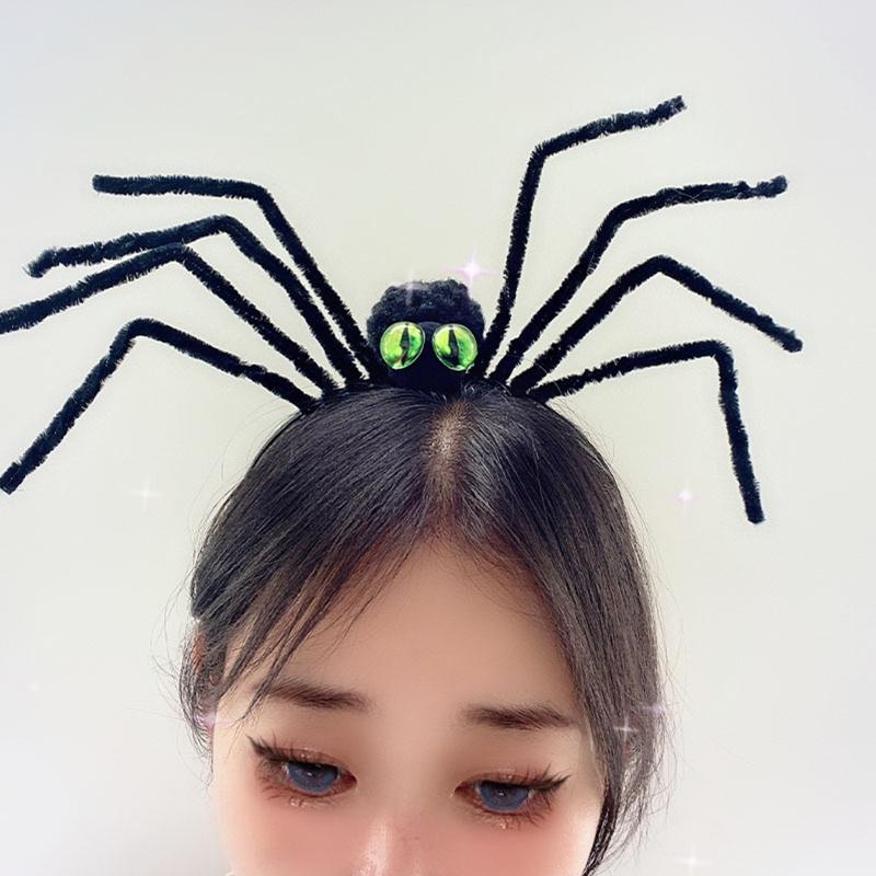 Spider Headband Halloween Goth Headband Halloween Tiara Hair Hoop Photo Shoot Hairbands Women Gothic Hair Accessories