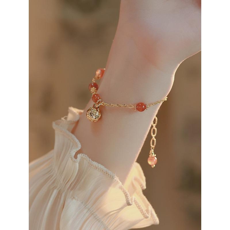 2026 новый нишевый дизайн подруга золотой шелк колокольчик подвеска подруга браслет браслет женский