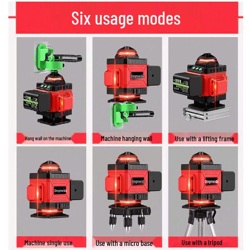 12/16 Line Outdoor Red Laser Level with Infrared Light