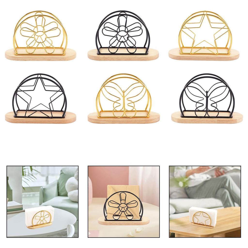 Napkin Holder with Metal Wire Napkin Storage Box for Countertop Home Kitchen