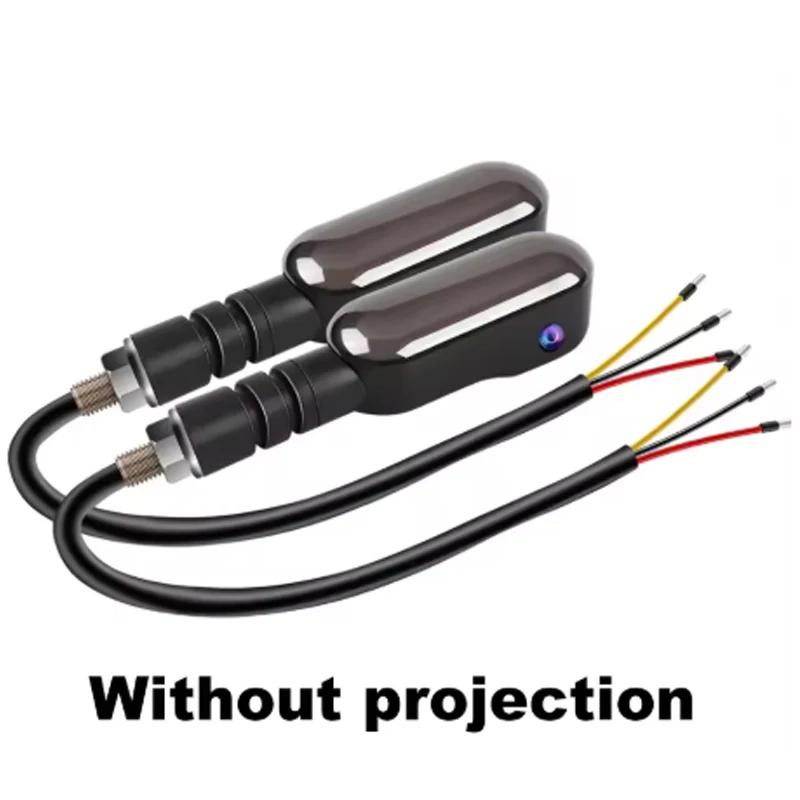 

2PCS Motorcycle LED Turn Signals Light LED Tail Color Projection Lamp Color Projection Lamp with Waterproof Warning Light