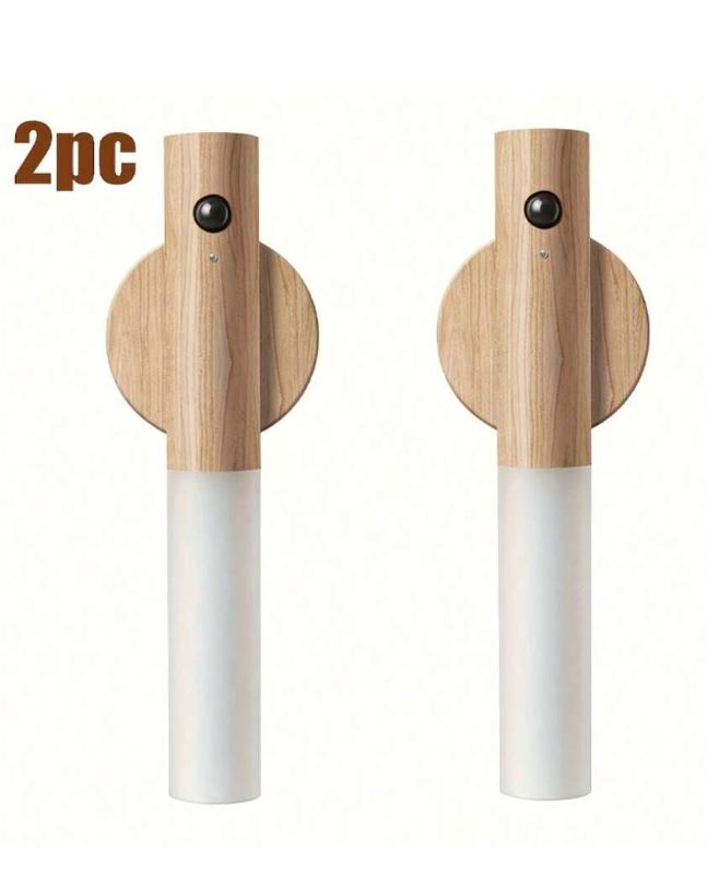 2pcs Per Set Dark&Light Color Lamp Night Lighty Intelligent Infrared Sensing Switch Rechargeable Night Light for Home Daily Use