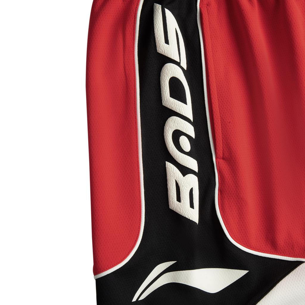 Li Ning Bad Five Quick-Dry Cool Loose Fashion Versatile Casual Basketball Game Shorts Men Shorts Honor-Red AAPV133-2