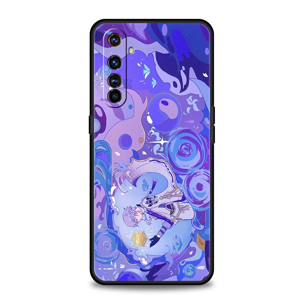 For Realme 10 9 8 5G 7 6 GT2 Pro Plus 9i 8i C21 C11 C25 C35 Genshin Impact Cartoon Logo Phone Case For Realme GT Neo 2 3T Cover