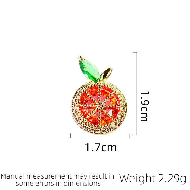 Summer Fashion Orange Anti Stray Brooch Button Cute Japanese Small Collar Pin Small Brooch Jewelry Fruit