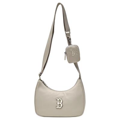 Nylon Crossbody Bag, Shoulder Bag Unisex Light Beige 3ACRB045N-43SAS