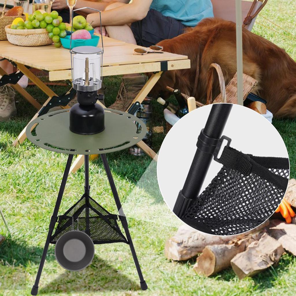 Under Table Storage Bag Easy to Store Triangular Mesh Bag Folding Table Bag for Camping BBQ Fishing Trips Fishing Outdoor