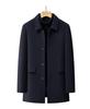 Men's Double-sided Mid-length Wool Coat with Lapel and Casual Down Liner