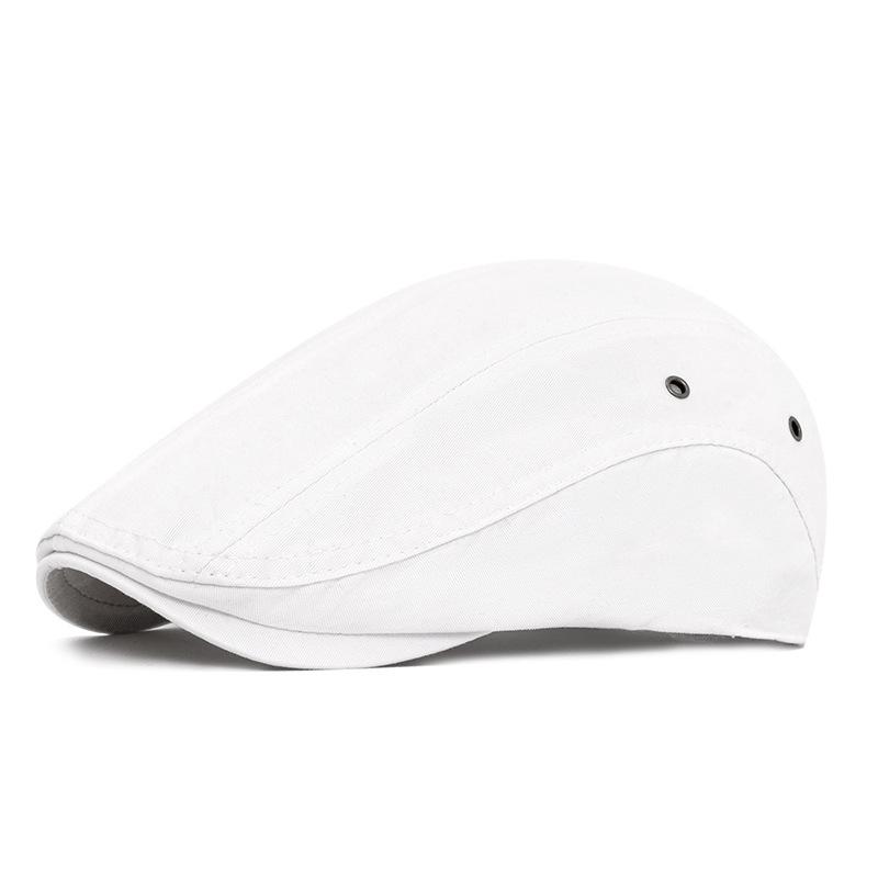 Solid Color Peaked Cap Men's Spring Summer British Vintage Beret Forward Cap Paintsman Hat Newsboy Hat