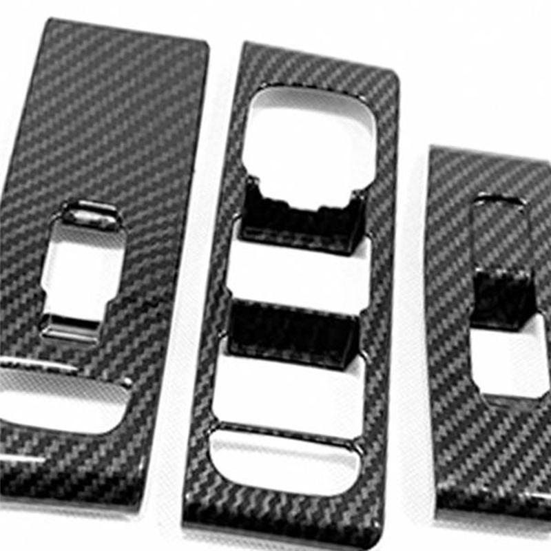 Powerful Car Abs Carbon Fibre Door Window Glass Lift Control Switch Panel Cover Trim For Volvo Xc40 2017-