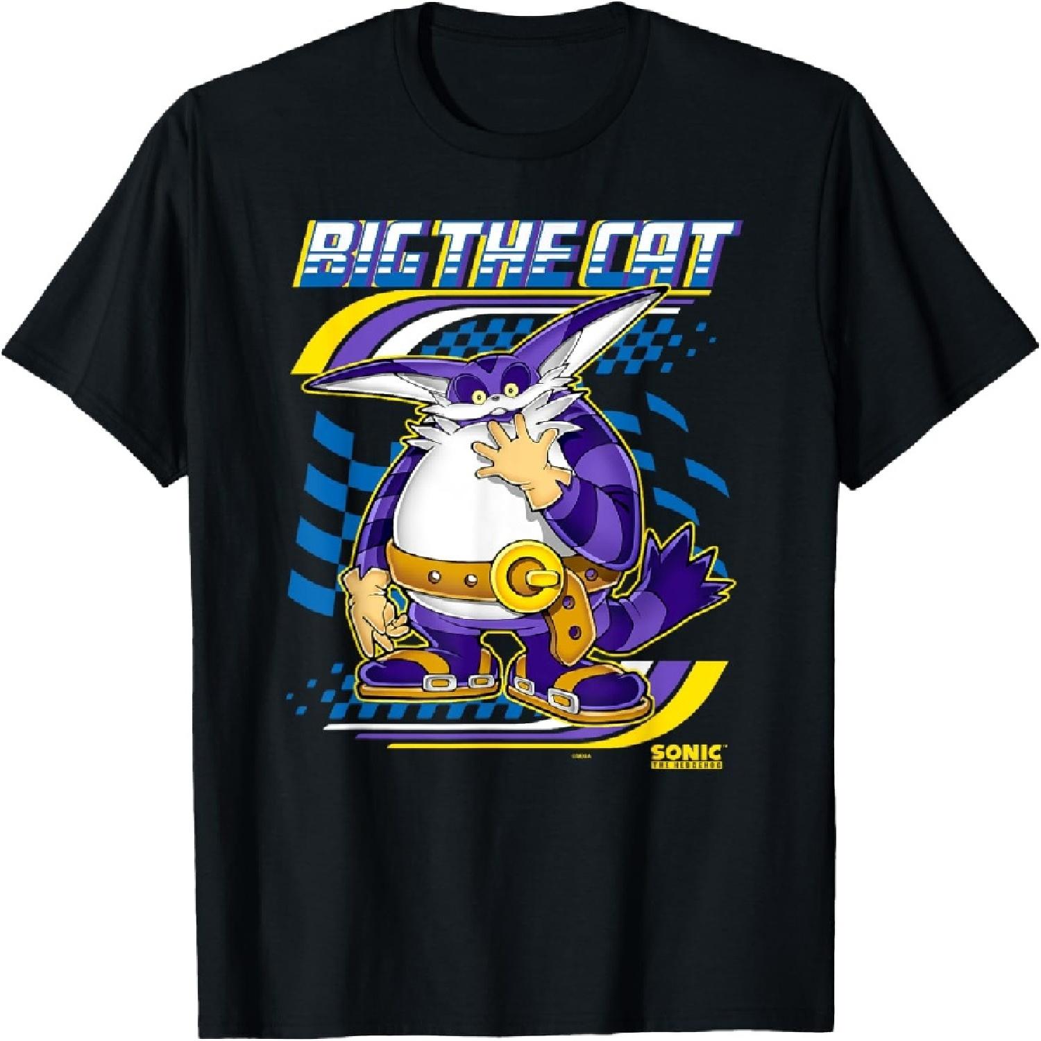 Sonic The Hedgehog Big The Cat Готов к гонке Постер на груди Футболка XXXXXL разноцветный