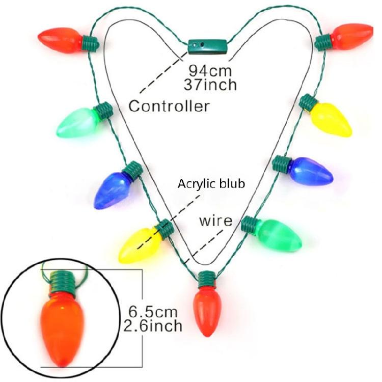 Light Up Holiday Necklace Christmas Necklaces, Mesmerizing Party Accessory