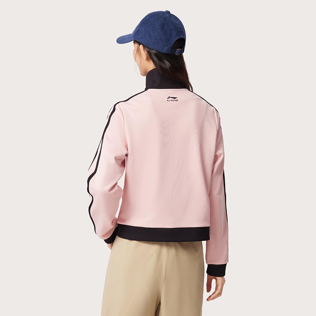Li-Ning Sport Lifestyle Serie Colorblock Buchstaben Reißverschluss Stehkragen Bequem Atmungsaktiv Vielseitig Lässiges Sweatshirt Damen Sweatshirt AWDVC04-4