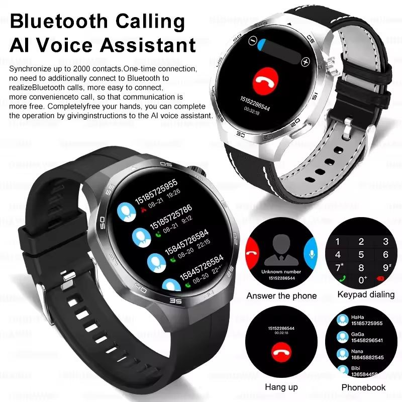 2025 New Bluetooth Call Smart Watch Men AMOLED HD Large Screen Heart Rate NFC IP68 Waterproof Sport Wireless Charging for Xiaomi