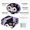 Purple Kuromi Throw Flannel Fleece Blanket Soft Warm Fluffy Cute Sofa Bed Cover Office Nap Shawl Lightweight Blanket Girl Gift