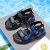 2025 summer boys mecha sandals non-slip soft sole medium and large children's beach shoes Velcro children's sports shoes