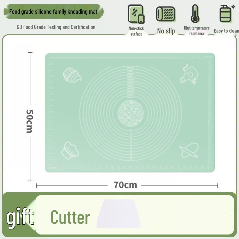 Silicone Non-Slip Dough Kneading and Rolling Mat – Large Food-Grade Kitchen Board for Dumpling Making