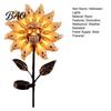 Unique Holiday Path Lighting for Patio Solar Powered Skull Sunflower Light, Waterproof Garden Stake Automatic Charging Scary Decor Halloween Yard Lawn