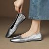 New Women's Soft Sole and Soft Side Commuter Baotou Leather Shoes Slip-on Flat Shoes