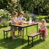 Ensemble camping pliant - SPRINGOS - CS0186 - format valisette - hauteur 40/70 cm - 2 bancs