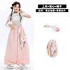 Girls Jazz Dance Outfit Hip Hop Street Performance Costume Kids Stage Wear With Lace Sleeve Top Pink Pants