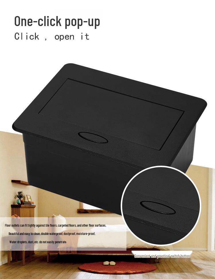 Universal Pop-up Power Socket with EU and US Standard for Office Desks
