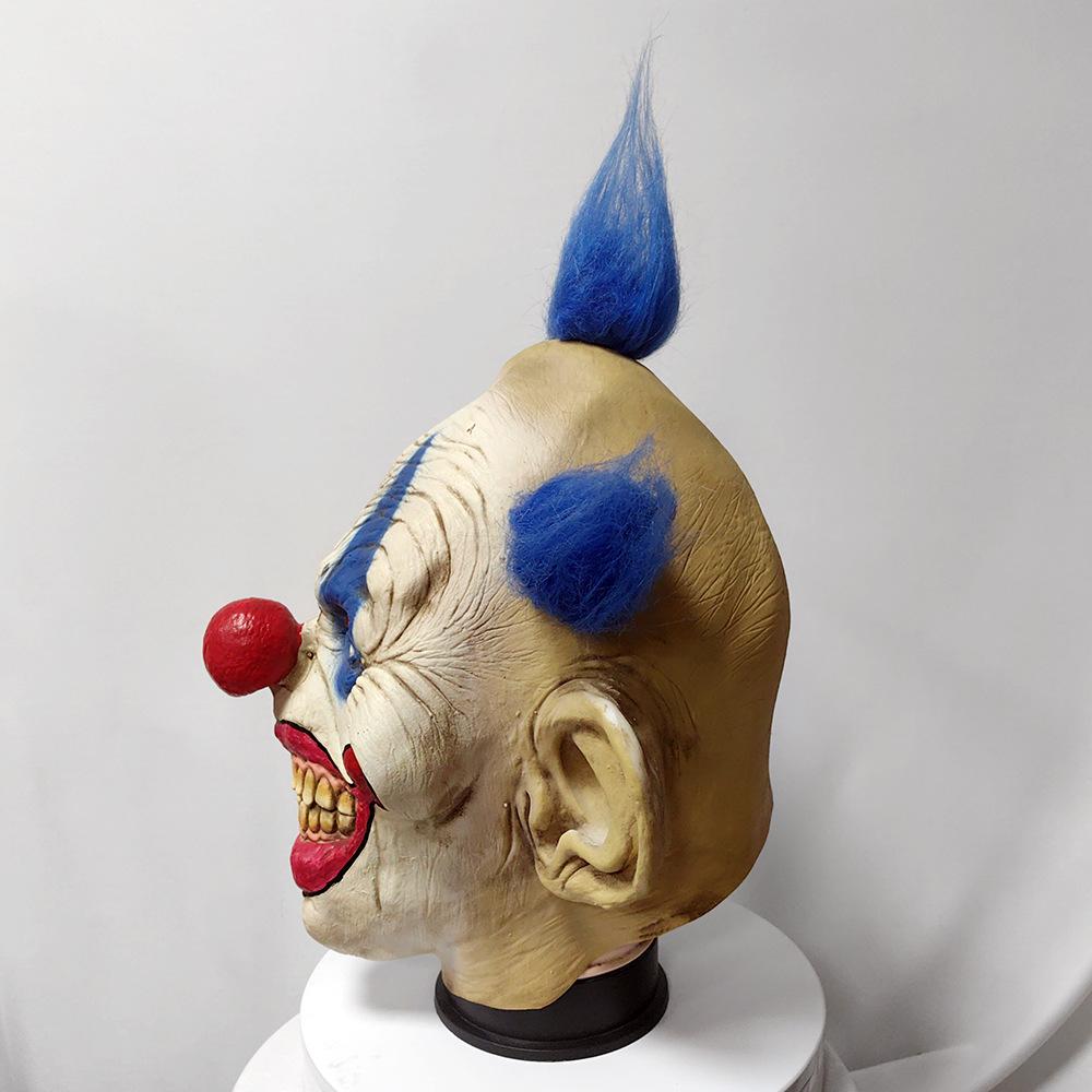Halloween Clown Mask Adult Horror Wig Clown Full Head Mask Headgear Cosplay Props