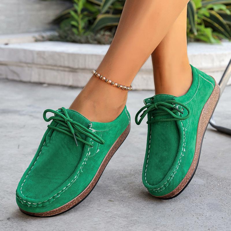 Shoes for Women Autumn Fashion Lace Up Platform Wedges Comfortable Non-slip Flats Sneakers Casual Women Shoes Zapatos De Mujer
