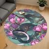 1pc Snake Blossom Round Chair Mat Office Area Rug - Non-Slip, Floor Mat for Office, Bedroom, and Indoor Decor P127002