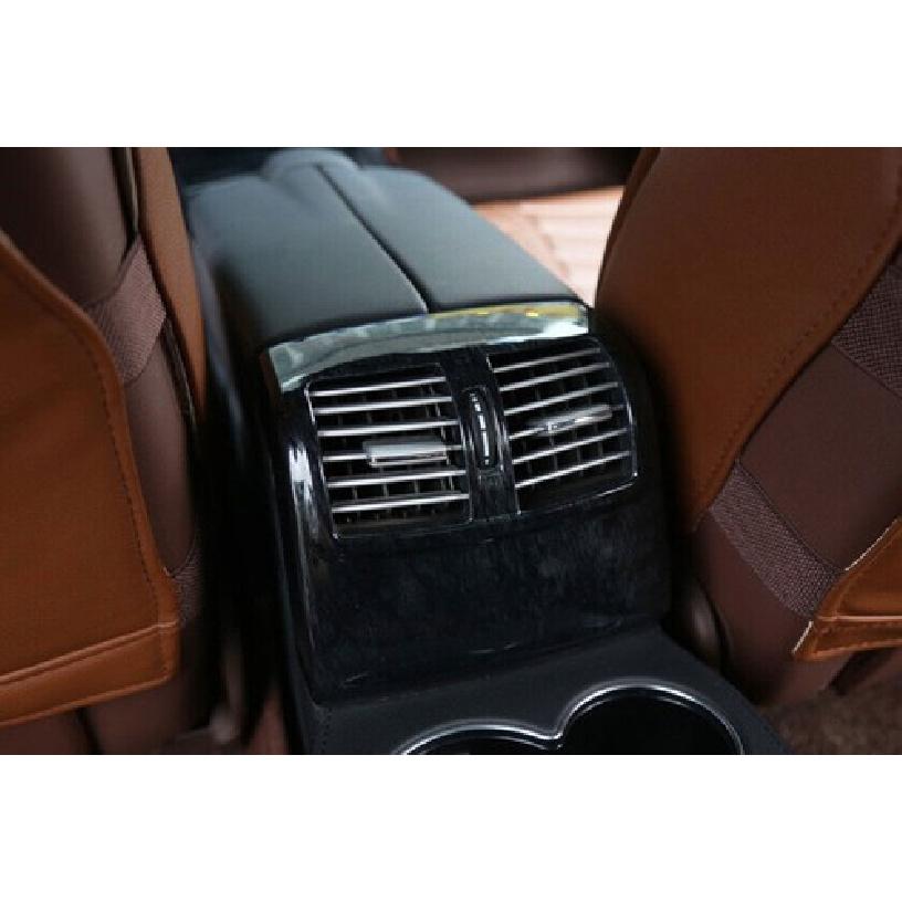 Black Wood Grain Air Outlet Vent Frame Cover For Benz E-Class Rear Seat 14-2015