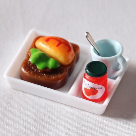 Toast Model Simulation Shooting Props Resin Dollhouse Miniature Ornaments for Play