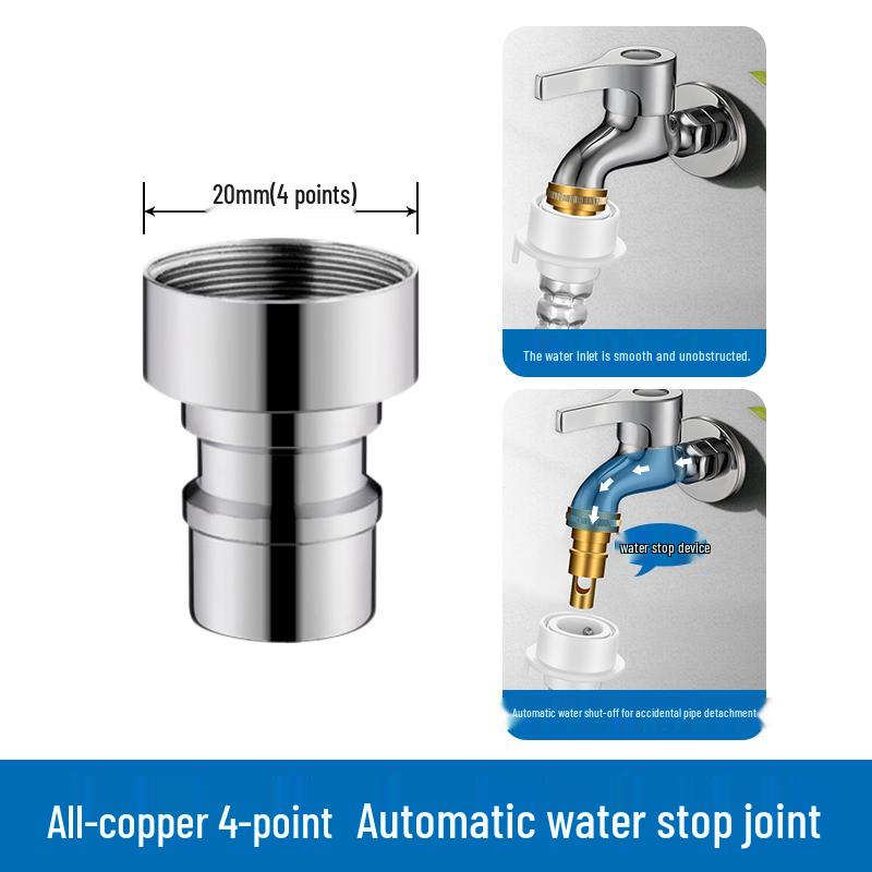 Universal Washing Machine Water Inlet Hose with Automatic Shut-off and Anti-detachment Check Valve Connector