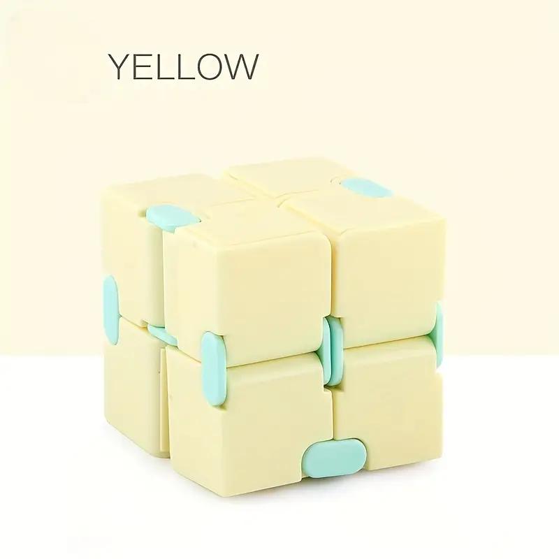 Macaron Color Series Multicolor Infinity Cube Toy, Abs Resin Magic Cube For Anxiety Reduction, Assorted Colors