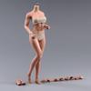 Scale Seamless Female Figure 12 Inch Super Flexible Steel Frame Construction Silicone Smooth Skin Miniature Action Figure Doll with Detachable Feet