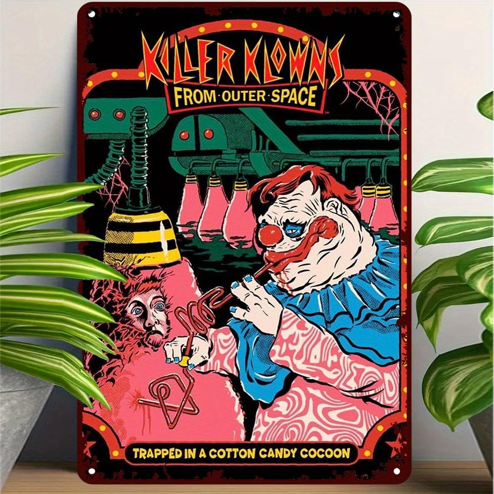 

Vertical Aluminum Killer Klowns from Outer Space Vintage Metal Tin Sign Retro Wall Art for Home Kitchen Cafe Bar Decor aluminum 20x30cm