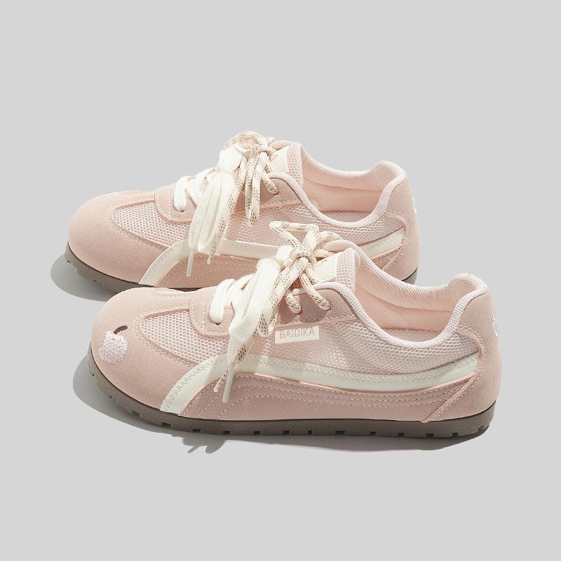 Korean Fashion Women's Shoes All-match Color Matching Dexun Shoes Double-lace Flat Sports Shoes Casual Forrest Gump Shoes