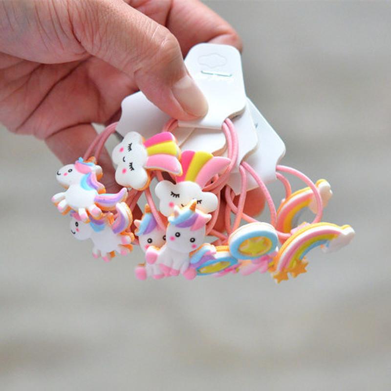 2 יחידות להקות שיער אלסטיות לתינוקות בנות צבע סוכריות טבעת שיער חבל שיער ילדים כיסוי ראש ילדים פעוט אביזרים