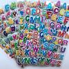 6/12/24pcs Cartoon Bubble Stickers (Letter Design) Self-adhesive & Easy to Stick for Laptop/Luggage Decoration Student Rewards