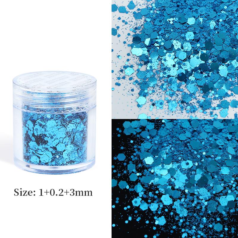 10ml Mixed Hexagons Glitter Flakes For Epoxy Resin Pigments Loose Sequins DIY Silicone Mold Filling Material Resin Craft Fillers