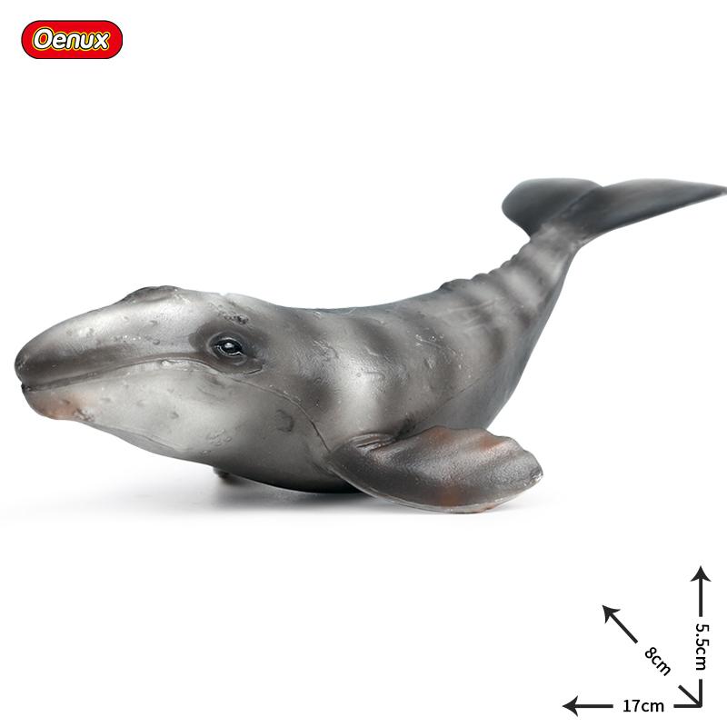 Oenux Ocean Animals Action Figures Sealife Shark Whare Megalodon Model Figurines PVC Home Decoration Kid Cognitive Education Toy