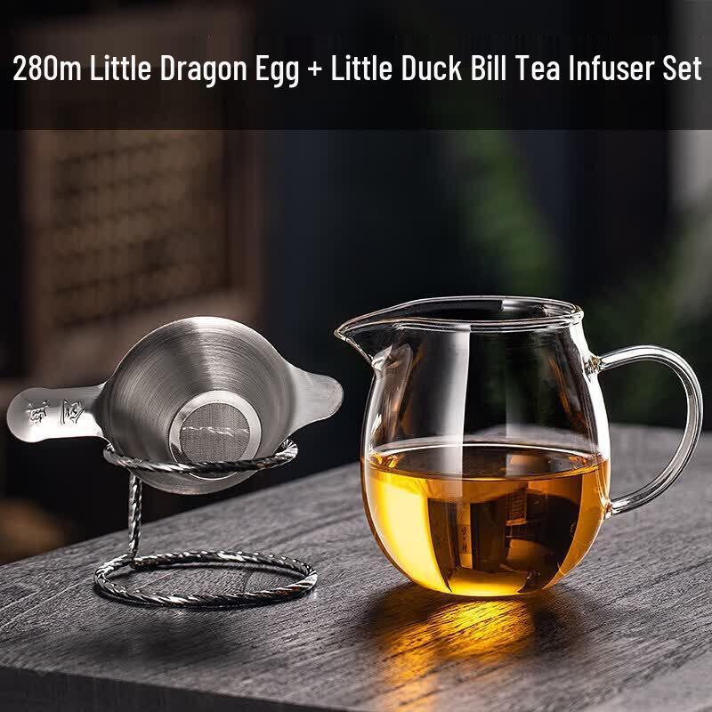 Qiwei Heat-Resistant Glass Gongdao Cup with Strainer