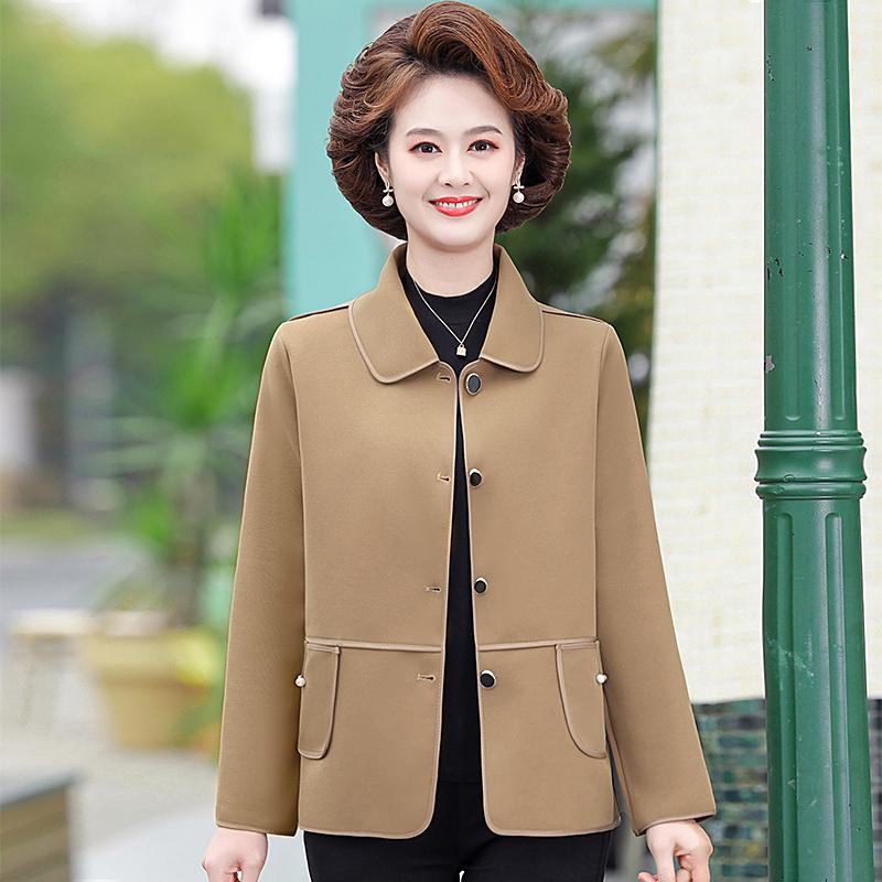 Hengyuanxiang Women's Plus Size Spring/Autumn Jacket for Middle-Aged & Elderly – Fashionable Outerwear
