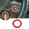 For 11-20 Jeep Grand Cherokee Red Carbon One-Button Start Switch Cover Ring Trim
