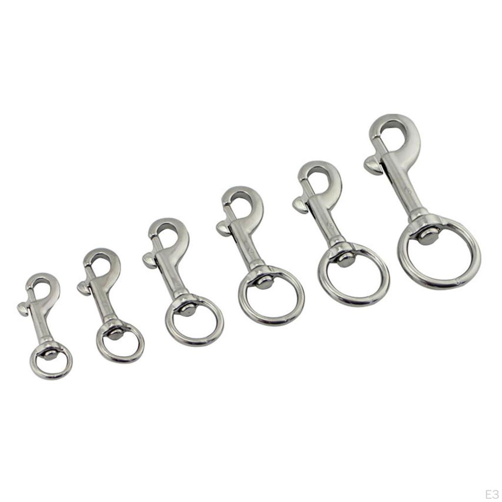 Degree Rotating Snap Hook Scuba Diving Sturdy, Metal Clips Swivel Eye Bolt