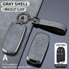 Metal + Leather Car Key Cover Case Fob For Jeep Renegade Compass Grand Cherokee For Chrysler 300C Wrangler Dodge Car Accessaries