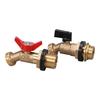 Cross-Border Brass Ball Valve with Bulkhead Fitting & G Thread Rain Barrel Faucet Set